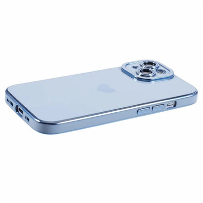 For iPhone 15 Plus TPU Case 6D Electroplating Love Heart Phone Cover