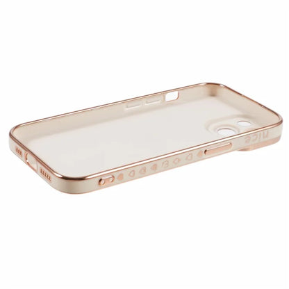 For iPhone 15 Plus TPU Case 6D Electroplating Love Heart Phone Cover