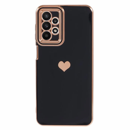 For Samsung Galaxy A23 4G / A23 5G (Global Version) Case 6D Electroplating Love Heart TPU Phone Cover