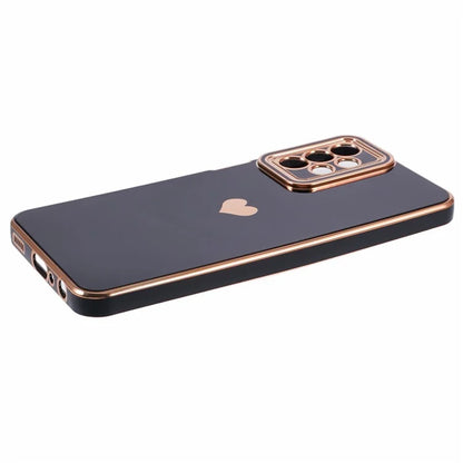 For Samsung Galaxy A23 4G / A23 5G (Global Version) Case 6D Electroplating Love Heart TPU Phone Cover