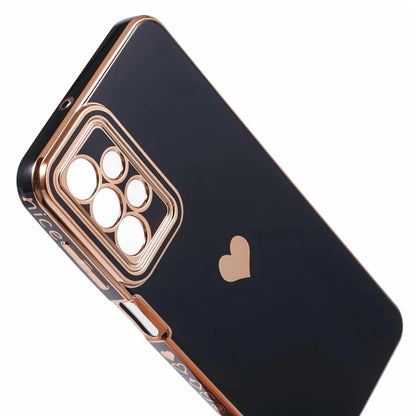 For Samsung Galaxy A23 4G / A23 5G (Global Version) Case 6D Electroplating Love Heart TPU Phone Cover