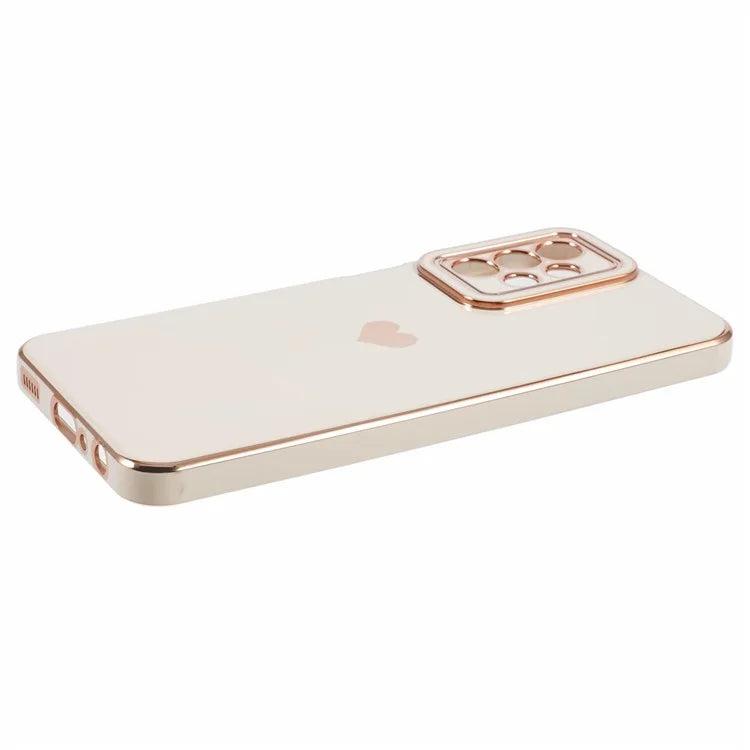 For Samsung Galaxy A23 4G / A23 5G (Global Version) Case 6D Electroplating Love Heart TPU Phone Cover