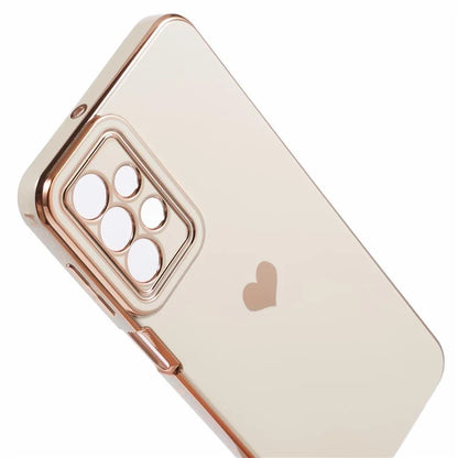 For Samsung Galaxy A23 4G / A23 5G (Global Version) Case 6D Electroplating Love Heart TPU Phone Cover