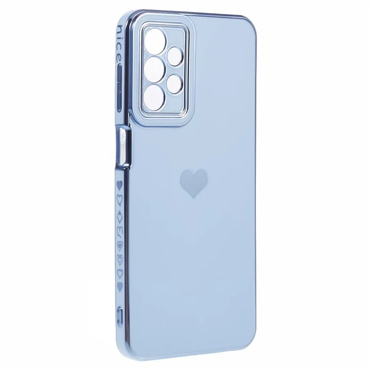 For Samsung Galaxy A23 4G / A23 5G (Global Version) Case 6D Electroplating Love Heart TPU Phone Cover