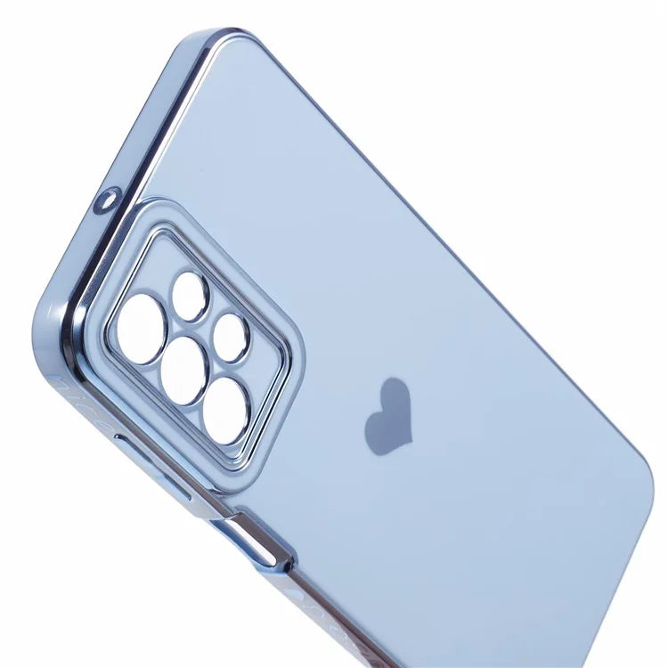 For Samsung Galaxy A23 4G / A23 5G (Global Version) Case 6D Electroplating Love Heart TPU Phone Cover