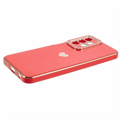 For Samsung Galaxy A23 4G / A23 5G (Global Version) Case 6D Electroplating Love Heart TPU Phone Cover