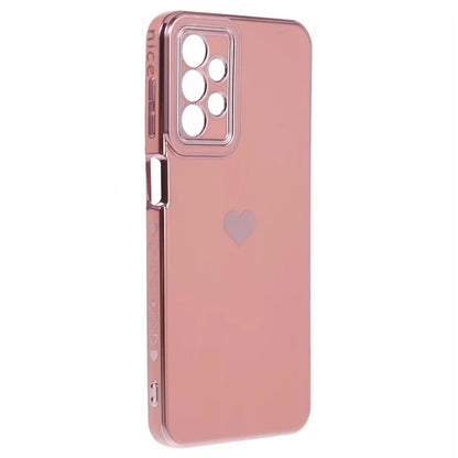For Samsung Galaxy A23 4G / A23 5G (Global Version) Case 6D Electroplating Love Heart TPU Phone Cover