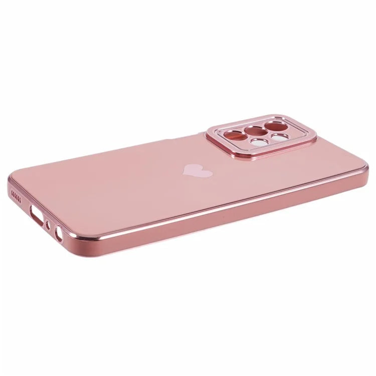 For Samsung Galaxy A23 4G / A23 5G (Global Version) Case 6D Electroplating Love Heart TPU Phone Cover