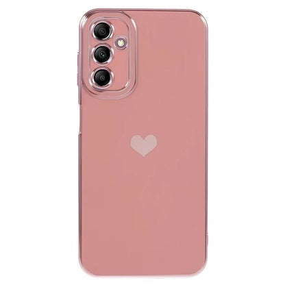 For Samsung Galaxy A14 5G / A14 4G TPU Case 6D Electroplating Love Heart Slim Phone Cover