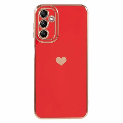 For Samsung Galaxy A13 5G Protective Case 6D Electroplating Love Heart TPU Phone Cover