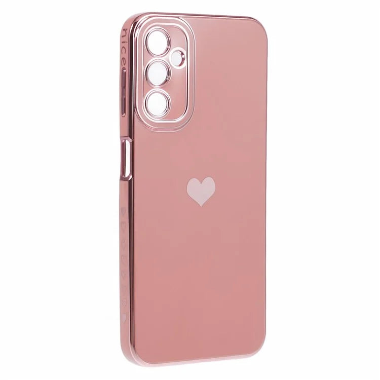 For Samsung Galaxy A13 5G Protective Case 6D Electroplating Love Heart TPU Phone Cover
