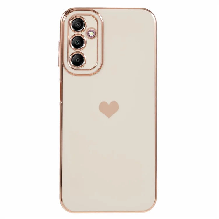 For Samsung Galaxy A13 5G Protective Case 6D Electroplating Love Heart TPU Phone Cover