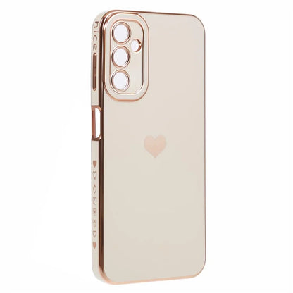 For Samsung Galaxy A13 5G Protective Case 6D Electroplating Love Heart TPU Phone Cover