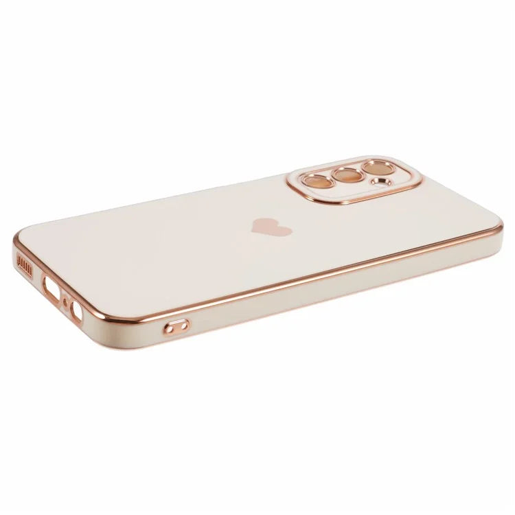 For Samsung Galaxy A13 5G Protective Case 6D Electroplating Love Heart TPU Phone Cover