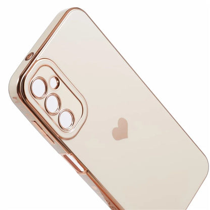 For Samsung Galaxy A13 5G Protective Case 6D Electroplating Love Heart TPU Phone Cover