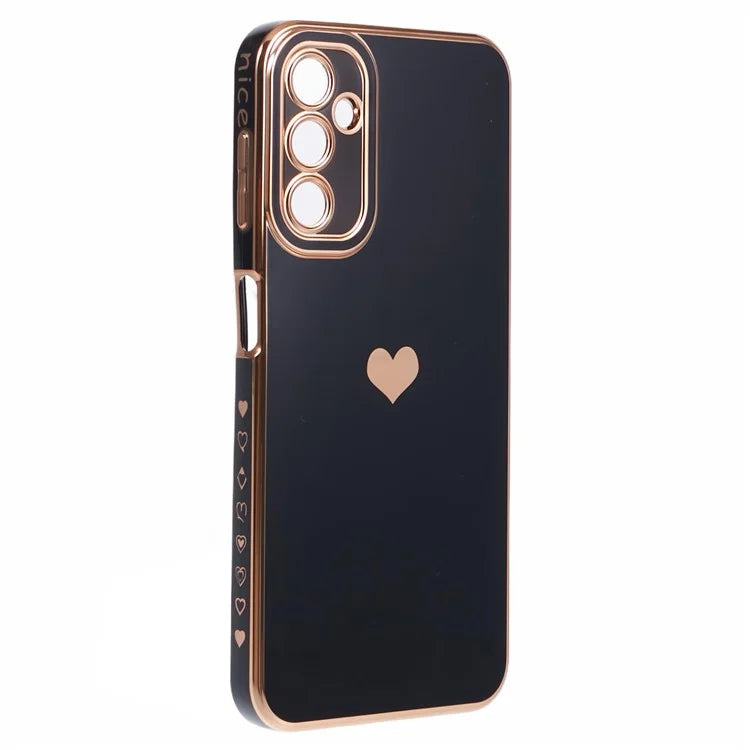 For Samsung Galaxy A13 5G Protective Case 6D Electroplating Love Heart TPU Phone Cover