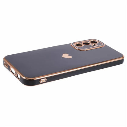 For Samsung Galaxy A13 5G Protective Case 6D Electroplating Love Heart TPU Phone Cover