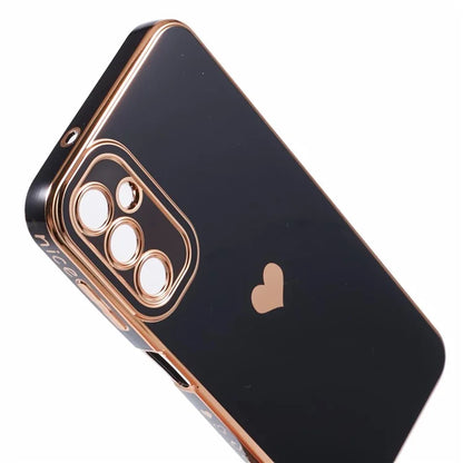 For Samsung Galaxy A13 5G Protective Case 6D Electroplating Love Heart TPU Phone Cover