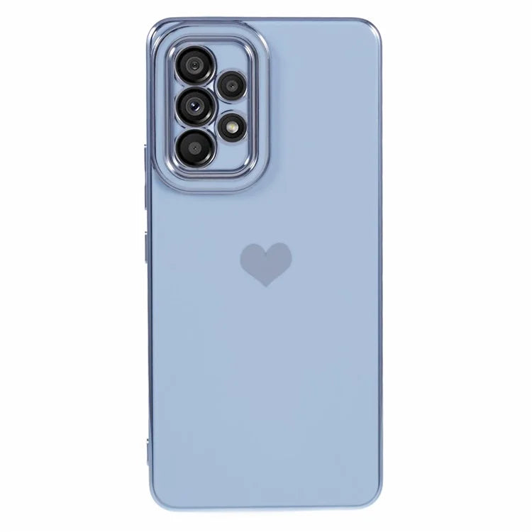 For Samsung Galaxy A53 5G TPU Phone Case Love Heart 6D Electroplating Phone Cover