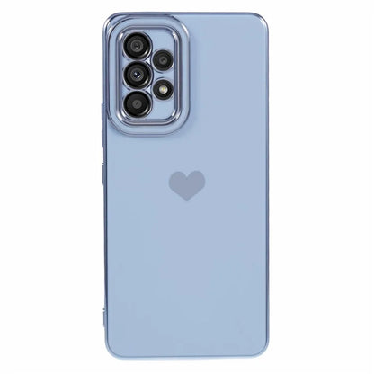 For Samsung Galaxy A53 5G TPU Phone Case Love Heart 6D Electroplating Phone Cover