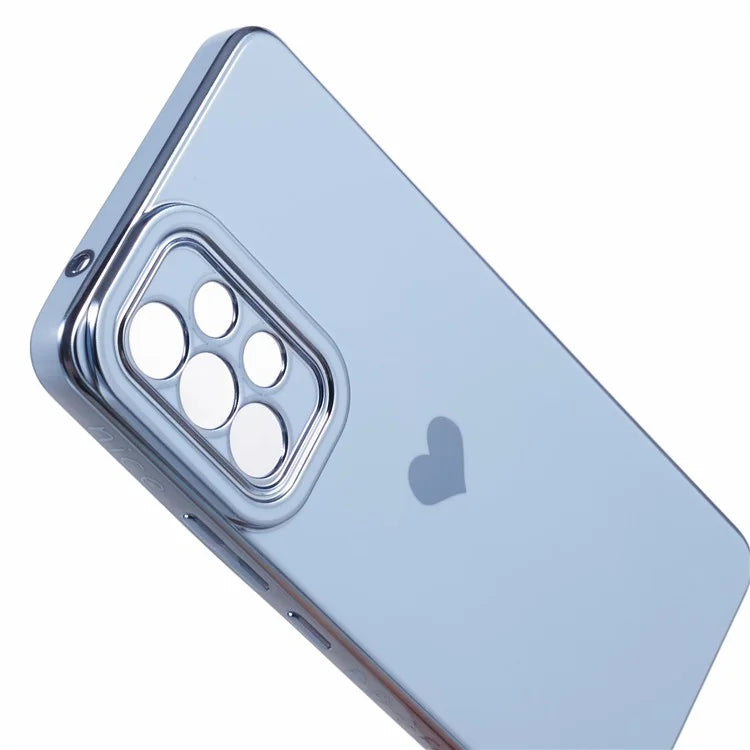 For Samsung Galaxy A53 5G TPU Phone Case Love Heart 6D Electroplating Phone Cover
