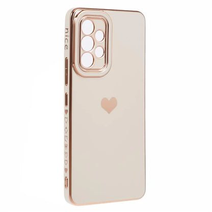 For Samsung Galaxy A53 5G TPU Phone Case Love Heart 6D Electroplating Phone Cover