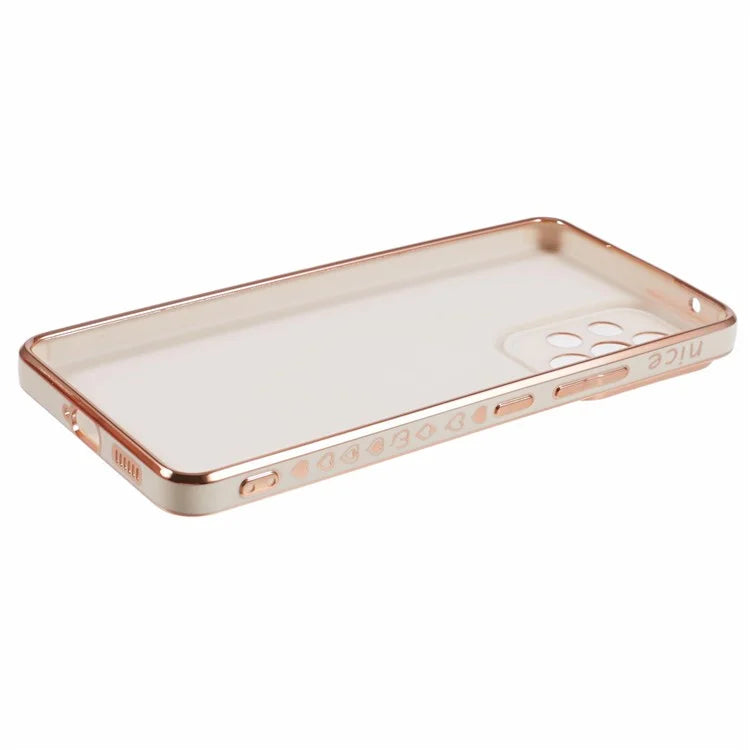 For Samsung Galaxy A53 5G TPU Phone Case Love Heart 6D Electroplating Phone Cover