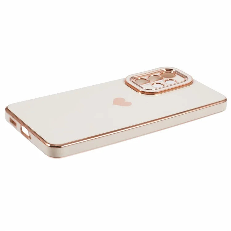 For Samsung Galaxy A53 5G TPU Phone Case Love Heart 6D Electroplating Phone Cover