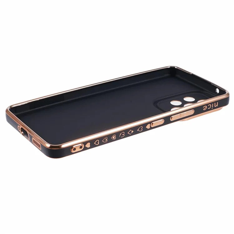 For Samsung Galaxy A53 5G TPU Phone Case Love Heart 6D Electroplating Phone Cover
