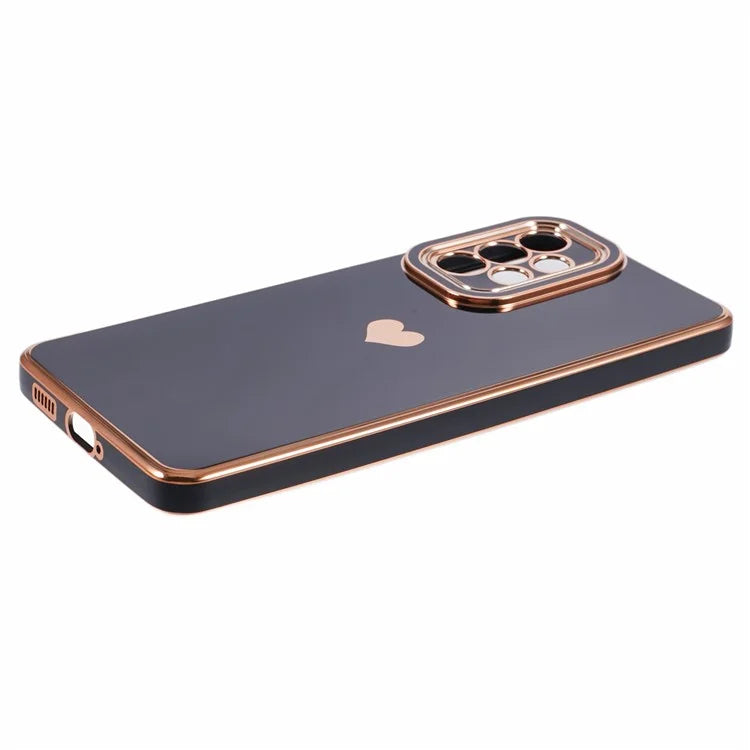 For Samsung Galaxy A53 5G TPU Phone Case Love Heart 6D Electroplating Phone Cover