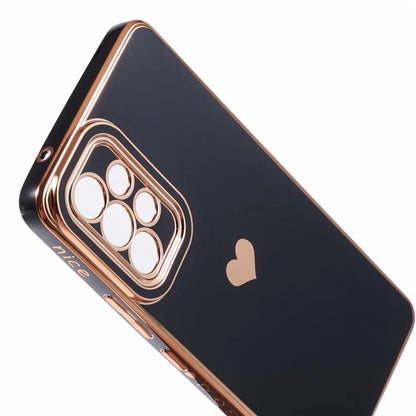 For Samsung Galaxy A53 5G TPU Phone Case Love Heart 6D Electroplating Phone Cover