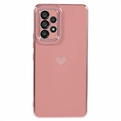 For Samsung Galaxy A53 5G TPU Phone Case Love Heart 6D Electroplating Phone Cover