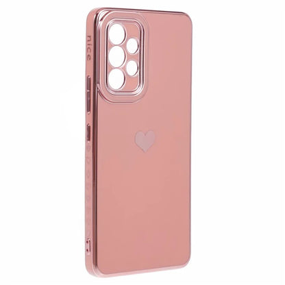For Samsung Galaxy A53 5G TPU Phone Case Love Heart 6D Electroplating Phone Cover