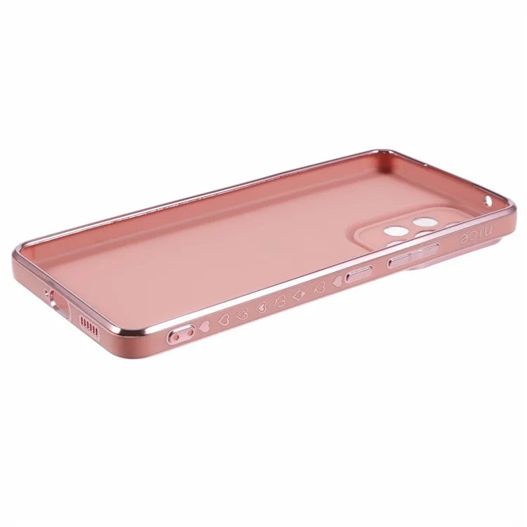 For Samsung Galaxy A53 5G TPU Phone Case Love Heart 6D Electroplating Phone Cover