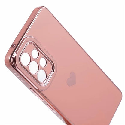 For Samsung Galaxy A53 5G TPU Phone Case Love Heart 6D Electroplating Phone Cover