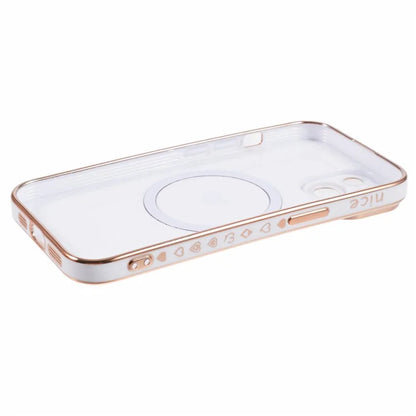 For iPhone 15 Plus Shockproof Case 6D Electroplating TPU Phone Cover Compatible with MagSafe