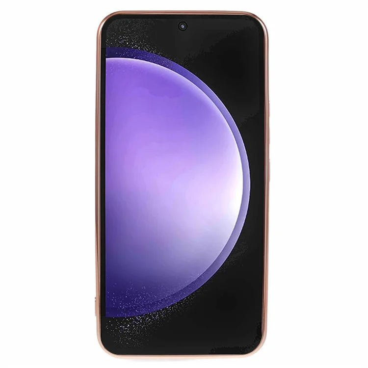 For Samsung Galaxy S23 FE Case 6D Electroplating Love Heart Shockproof TPU Phone Case