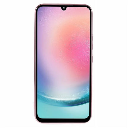 For Galaxy A24 4G (162.1 x 77.6 x 8.3mm) Slim Case 6D Electroplating Love Heart Anti-Scratch TPU Phone Cover
