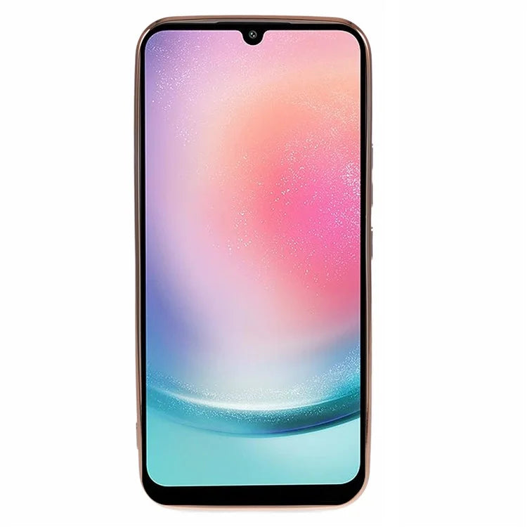 For Galaxy A24 4G (162.1 x 77.6 x 8.3mm) Slim Case 6D Electroplating Love Heart Anti-Scratch TPU Phone Cover