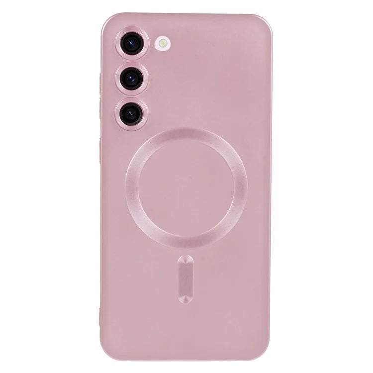 For Samsung Galaxy S22+ 5G Shockproof Case Compatible with MagSafe Rubberized TPU Phone Cover with Lens Film