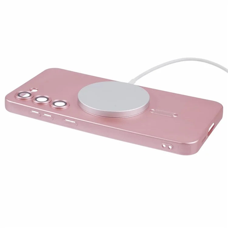 For Samsung Galaxy S22+ 5G Shockproof Case Compatible with MagSafe Rubberized TPU Phone Cover with Lens Film