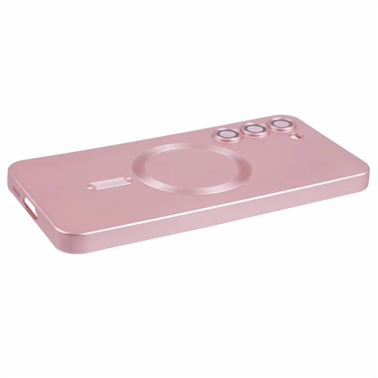 For Samsung Galaxy S22+ 5G Shockproof Case Compatible with MagSafe Rubberized TPU Phone Cover with Lens Film