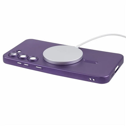 For Samsung Galaxy S22+ 5G Shockproof Case Compatible with MagSafe Rubberized TPU Phone Cover with Lens Film