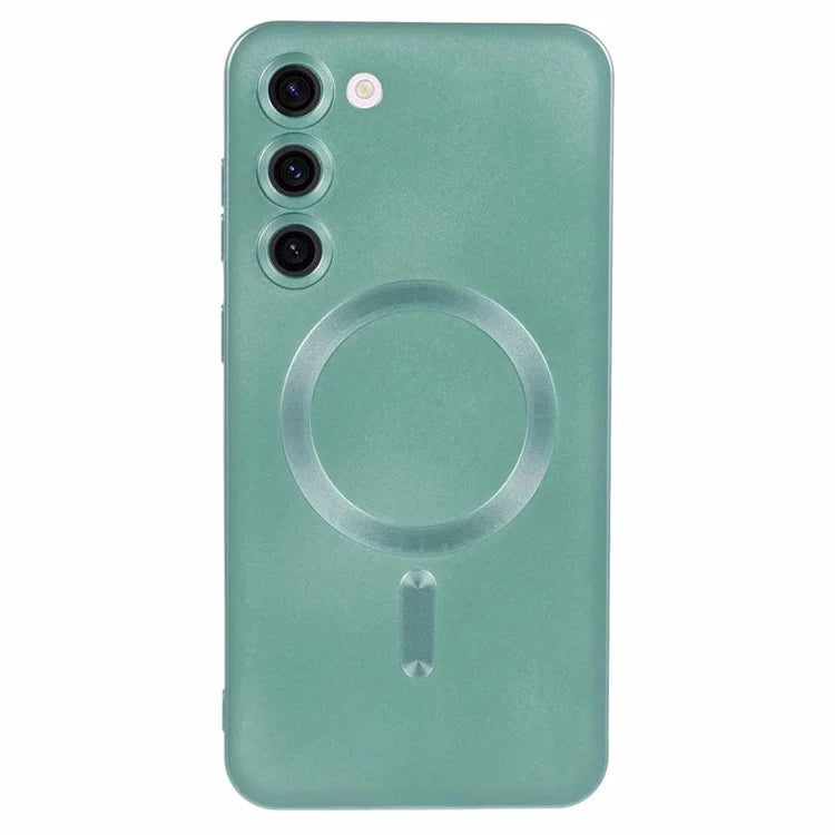 For Samsung Galaxy S22+ 5G Shockproof Case Compatible with MagSafe Rubberized TPU Phone Cover with Lens Film