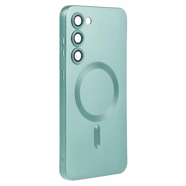 For Samsung Galaxy S22+ 5G Shockproof Case Compatible with MagSafe Rubberized TPU Phone Cover with Lens Film