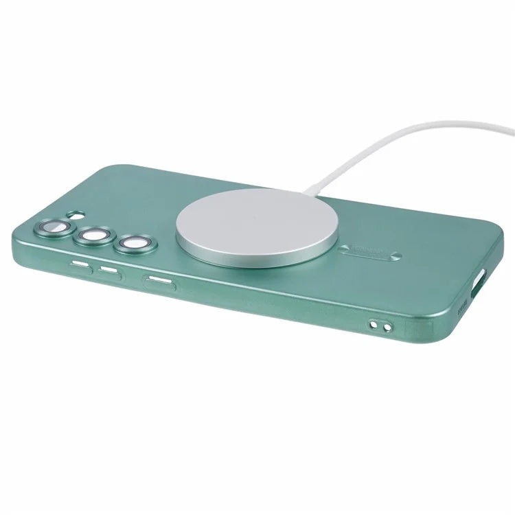 For Samsung Galaxy S22+ 5G Shockproof Case Compatible with MagSafe Rubberized TPU Phone Cover with Lens Film