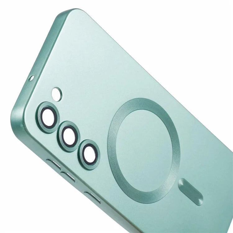 For Samsung Galaxy S22+ 5G Shockproof Case Compatible with MagSafe Rubberized TPU Phone Cover with Lens Film