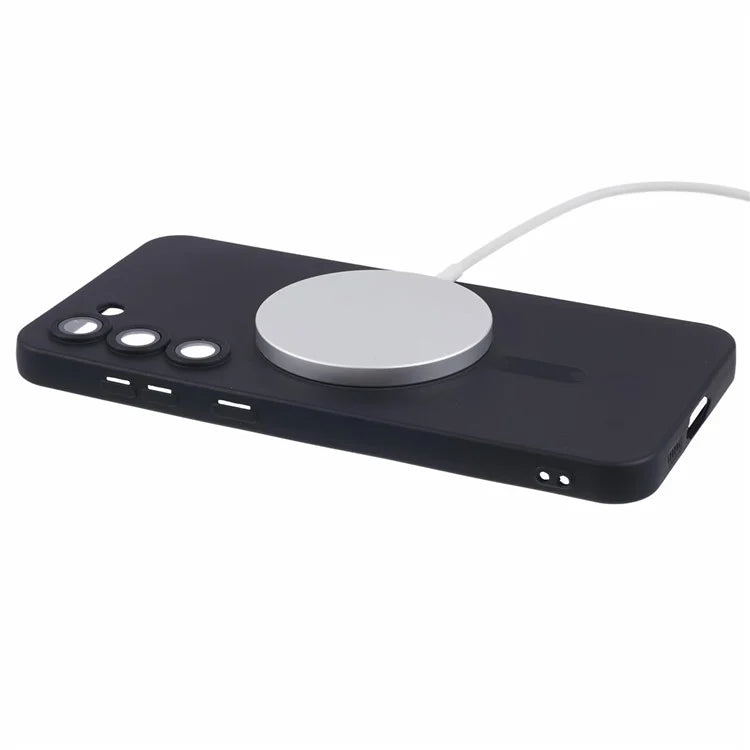 For Samsung Galaxy S22 5G TPU Case Compatible with MagSafe Rubberized Slim Phone Cover with Lens Film