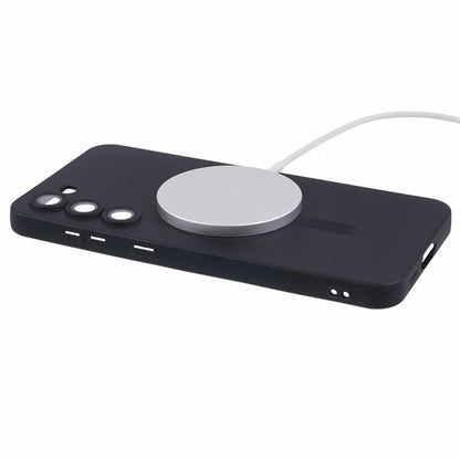 For Samsung Galaxy S22 5G TPU Case Compatible with MagSafe Rubberized Slim Phone Cover with Lens Film