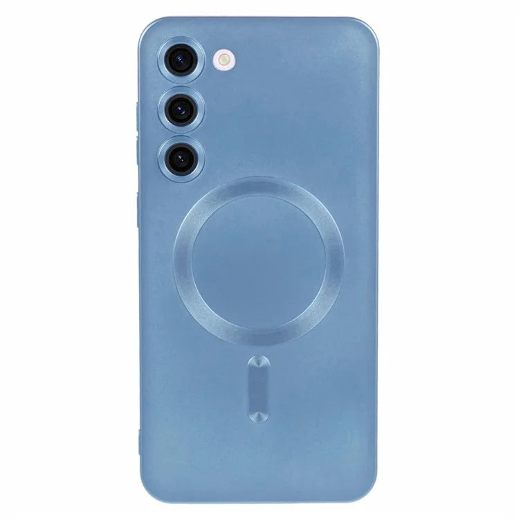 For Samsung Galaxy S22 5G TPU Case Compatible with MagSafe Rubberized Slim Phone Cover with Lens Film
